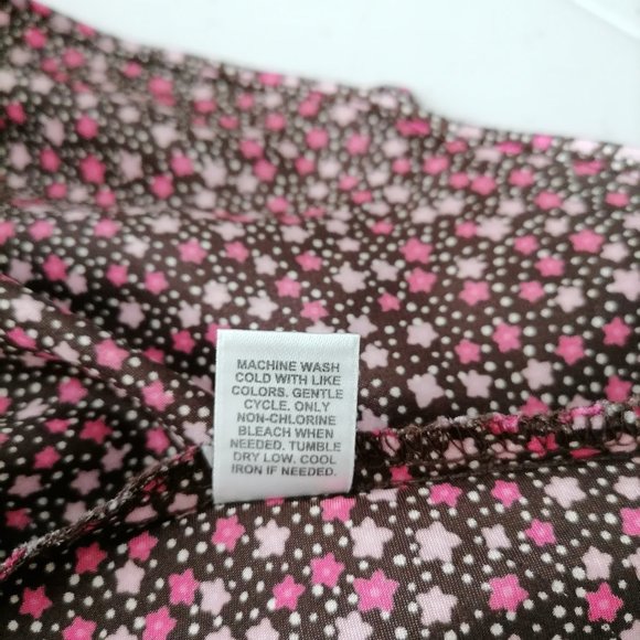 Cato Womens Multicolor Short Sleeve V Neck Stars Back Tie Blouse Top Size XL - Picture 7 of 7